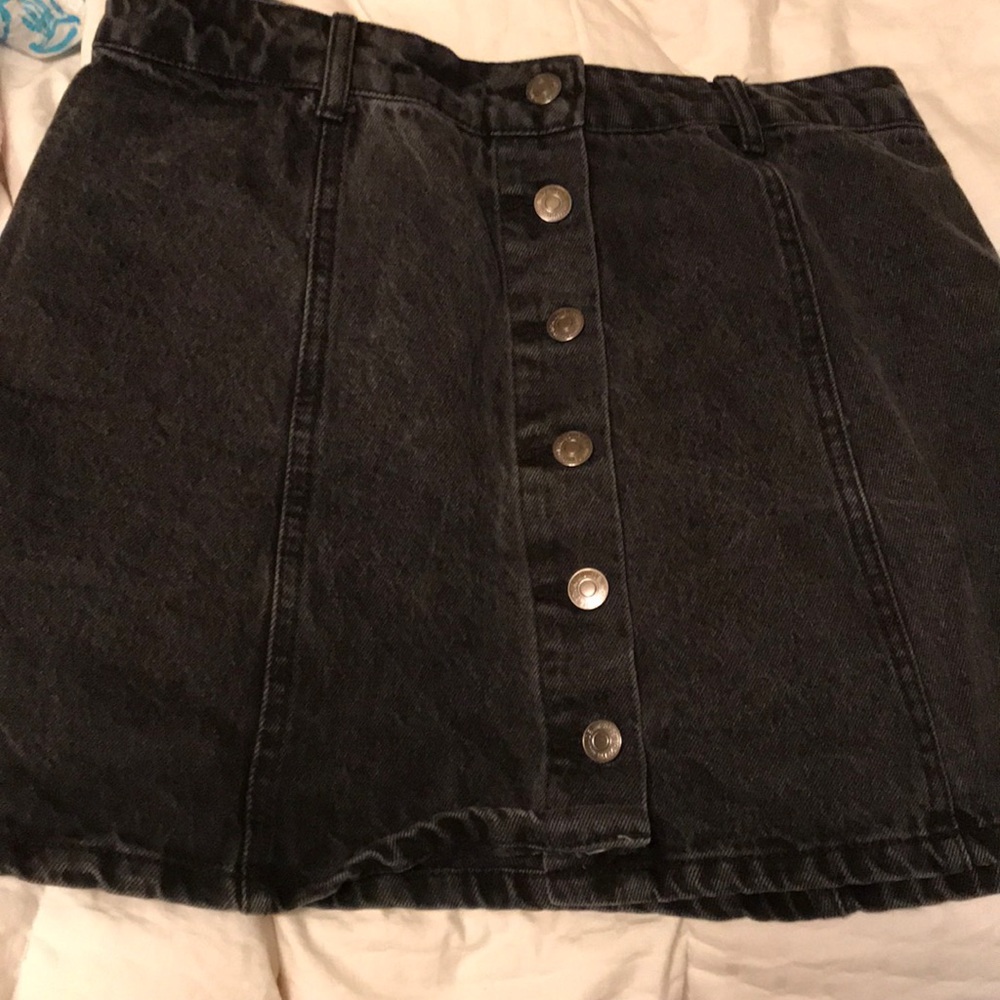 Black jean skirt